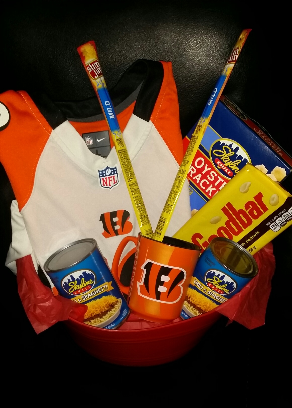 Who Dey!! Cincinnati Bengals Jersey Basket Who Dey!! Cincinnati Bengals Jersey Basket